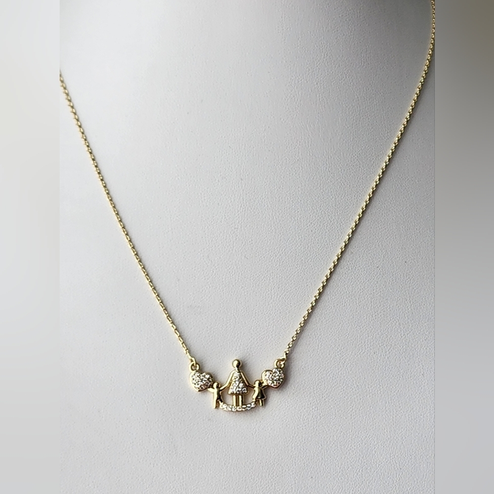Elegant Gold Plated Necklace with Heart Accents